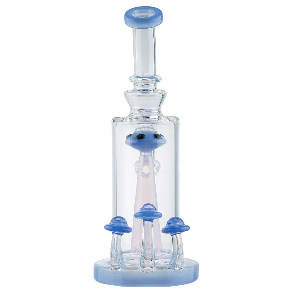 (WATER PIPE) 9" UFO SPACE CITY - JADE BLUE