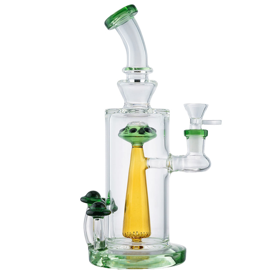(WATER PIPE) 9" UFO SPACE CITY - GREEN