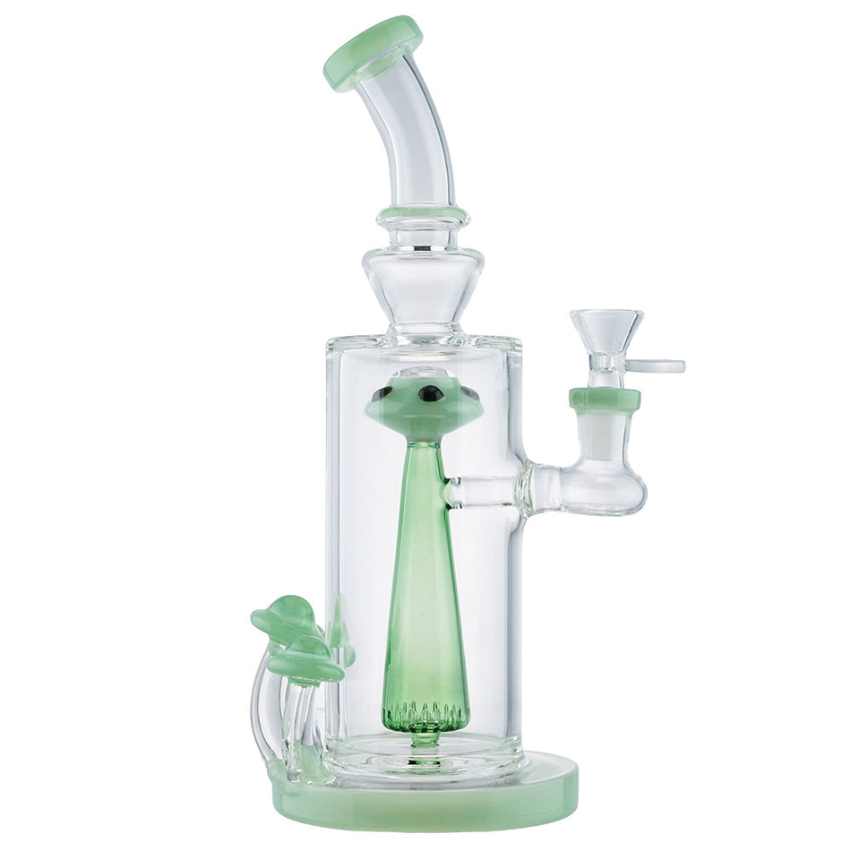 (WATER PIPE) 9" UFO SPACE CITY - JADE GREEN