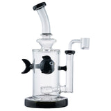 (WATER PIPE) 8.5" SWIMMING FISH - BLACK