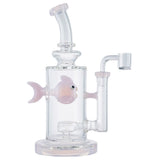 (WATER PIPE) 8.5" SWIMMING FISH - PINK