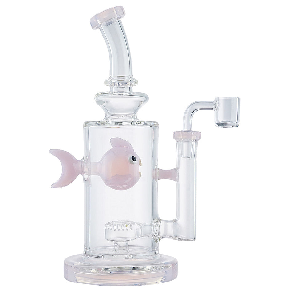 (WATER PIPE) 8.5" SWIMMING FISH - PINK