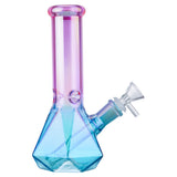 (WATER PIPE) 8" POLYGON BASE - PINK BLUE