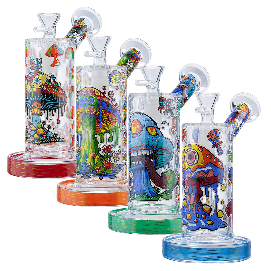 (WATER PIPE) 6.5" MUSHROOM - BLUE