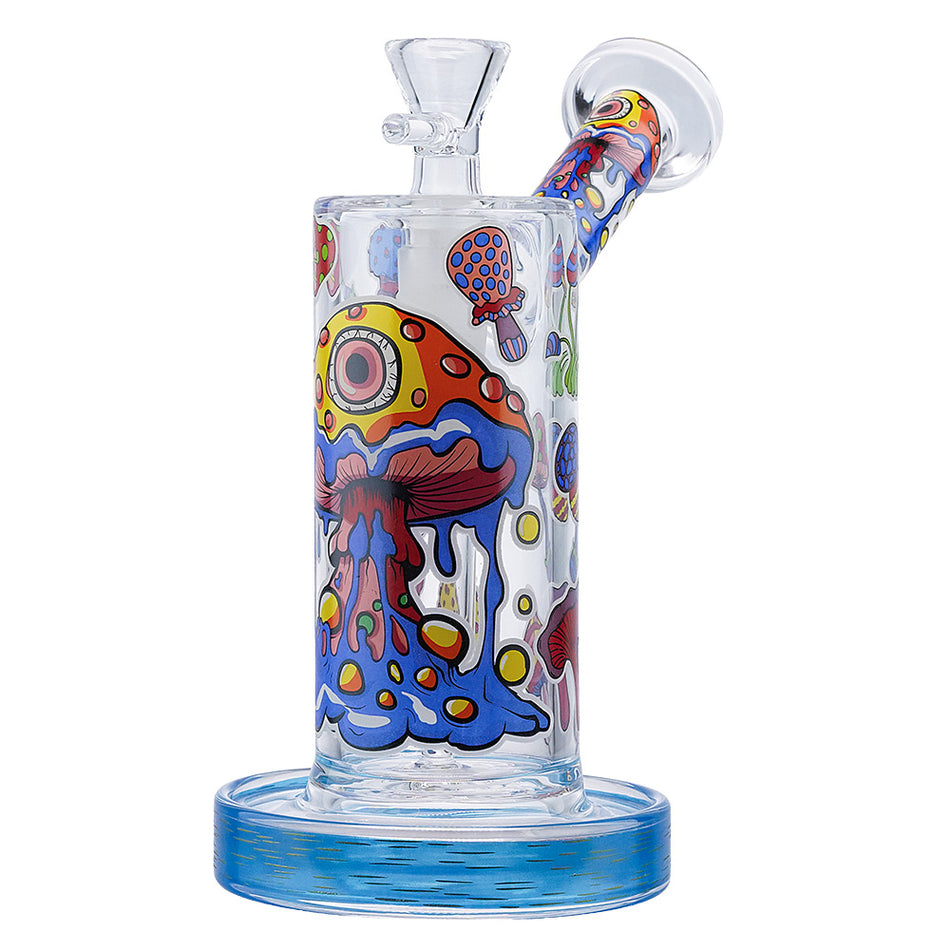 (WATER PIPE) 6.5" MUSHROOM - BLUE