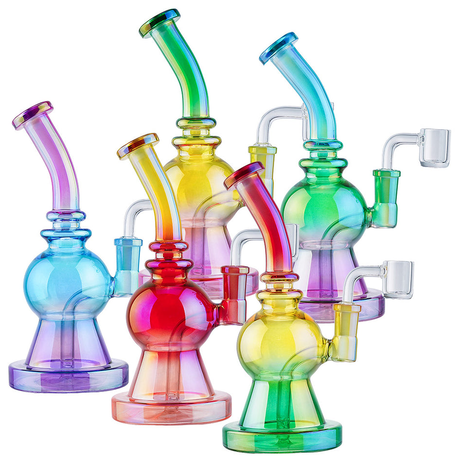 (RIG) 8" GLOBE ON SOLID BASE - BLUE