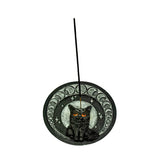 (INCENSE BURNER) FANTASY - BLACK CAT WITH MOON