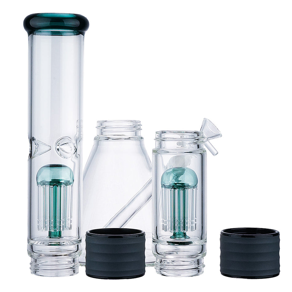(WATER PIPE) 20.5" MODULAR SERIES 3 PCS BEAKER - TEAL