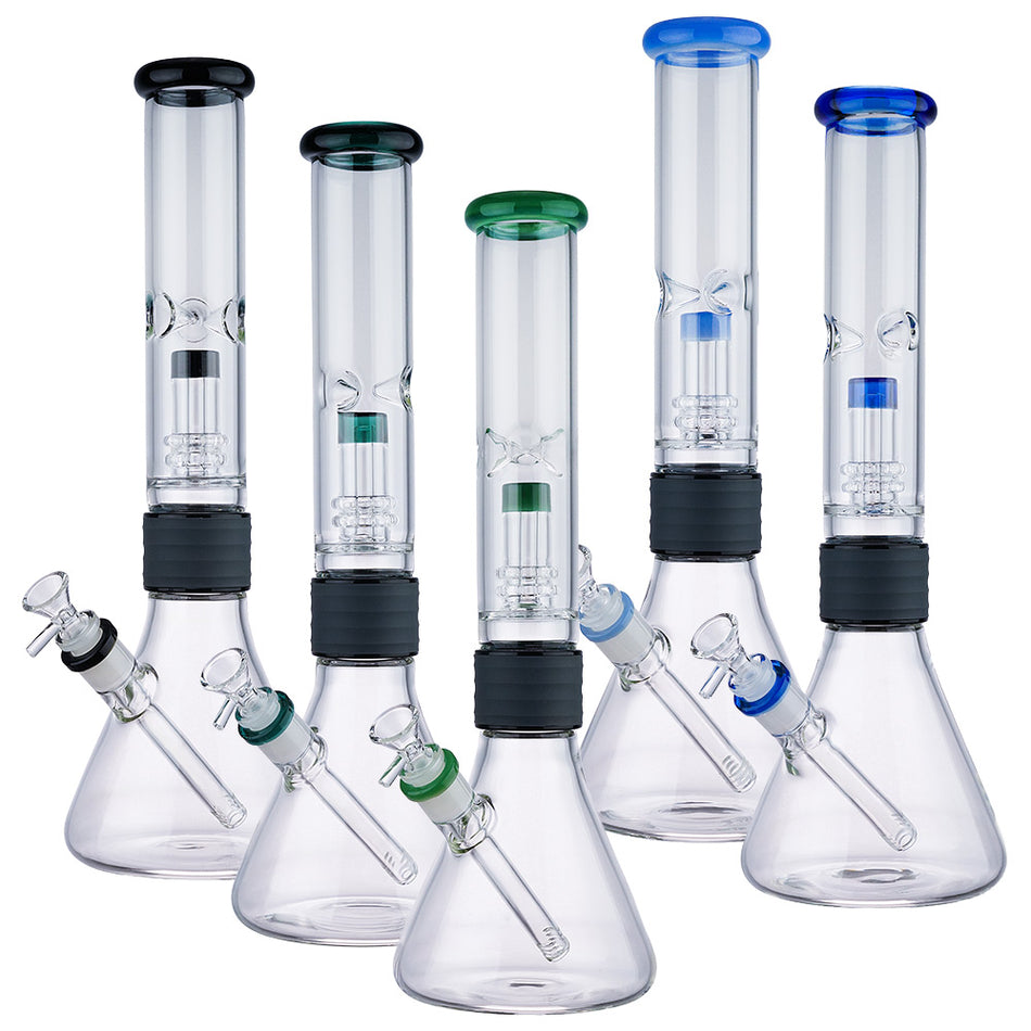 (WATER PIPE) 15" MODULAR SERIES BEAKER - JADE BLUE