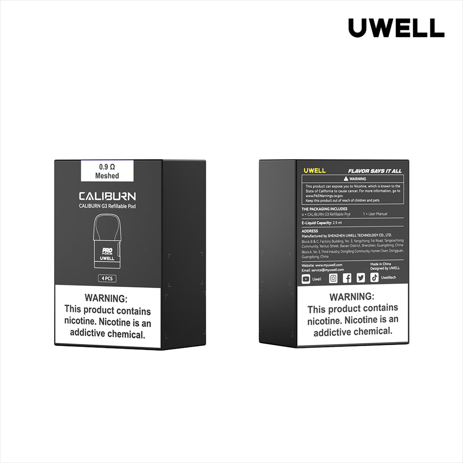 UWELL CALIBURN G3 REPLACEMENT POD 4CT Hibro Wholesale UWELL CALIBURN G3 REPLACEMENT POD 4CT Hibro Wholesale