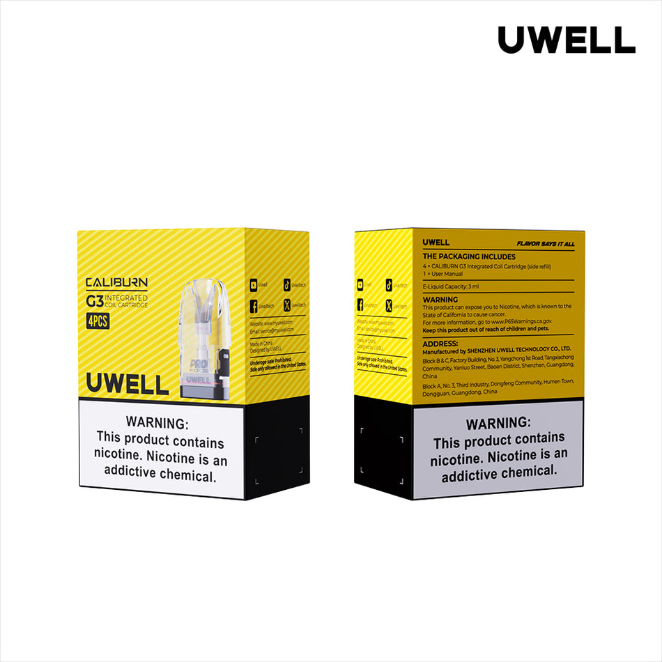 UWELL CALIBURN G3 REPLACEMENT POD 4CT Hibro Wholesale UWELL CALIBURN G3 REPLACEMENT POD 4CT Hibro Wholesale