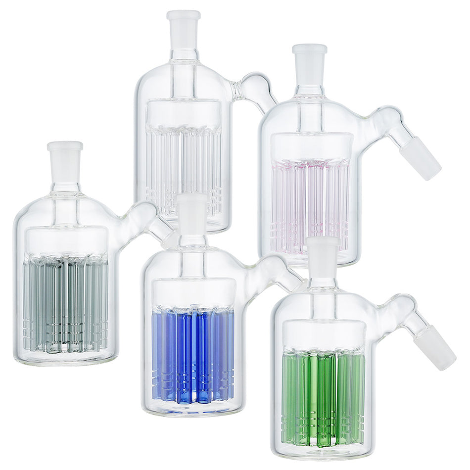 (ASH CATCHER) 5" 11 ARMS PERC 14mm 45° - CLEAR