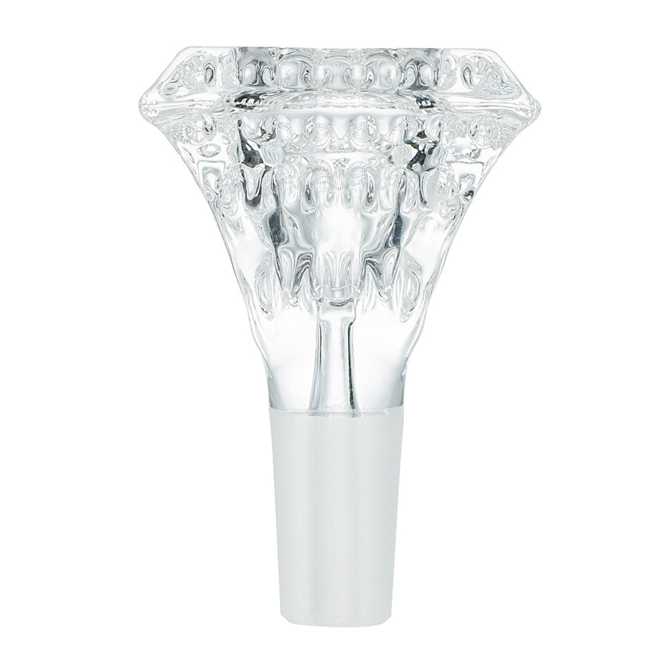 (BOWL) 14MM SQUARE AQUA DROP - CLEAR