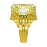 (BOWL) 14MM SQUARE AQUA DROP - YELLOW