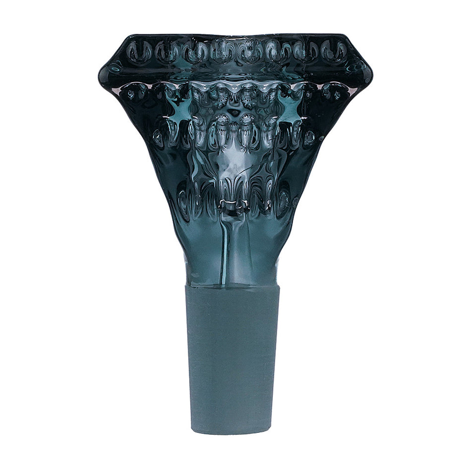 (BOWL) 14MM SQUARE AQUA DROP - BLACK