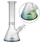 (WATER PIPE) 12" SAND BLASTED 9mm THICK BEAKER WITH RAINBOW - A