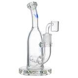 (RIG) 8.5" KRAVE THICK BASE WITH BANGER - CLEAR BLUE