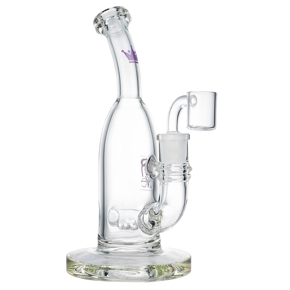 (RIG) 8.5" KRAVE THICK BASE WITH BANGER - CLEAR PURPLE