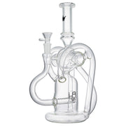 (WATER PIPE) 12" KRAVE DRUM ON TRIPLE JOINT - CLEAR BLACK