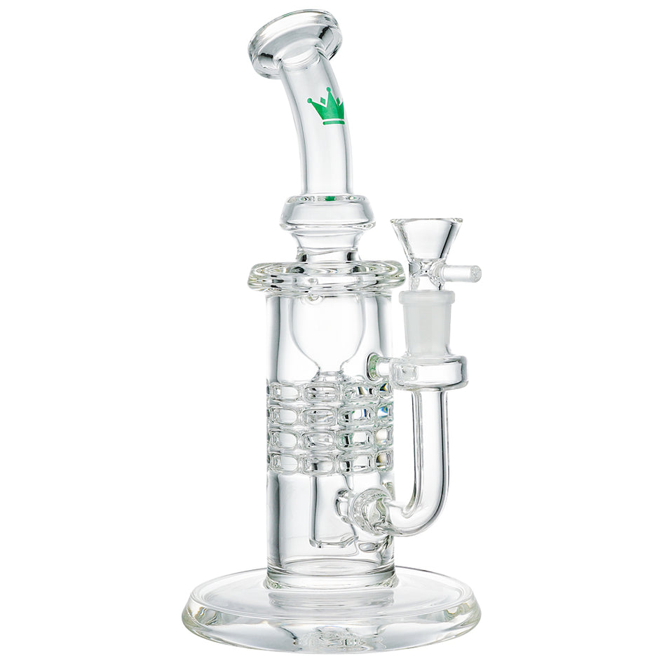 (WATER PIPE) 9" KRAVE WATER FALL - CLEAR GREEN