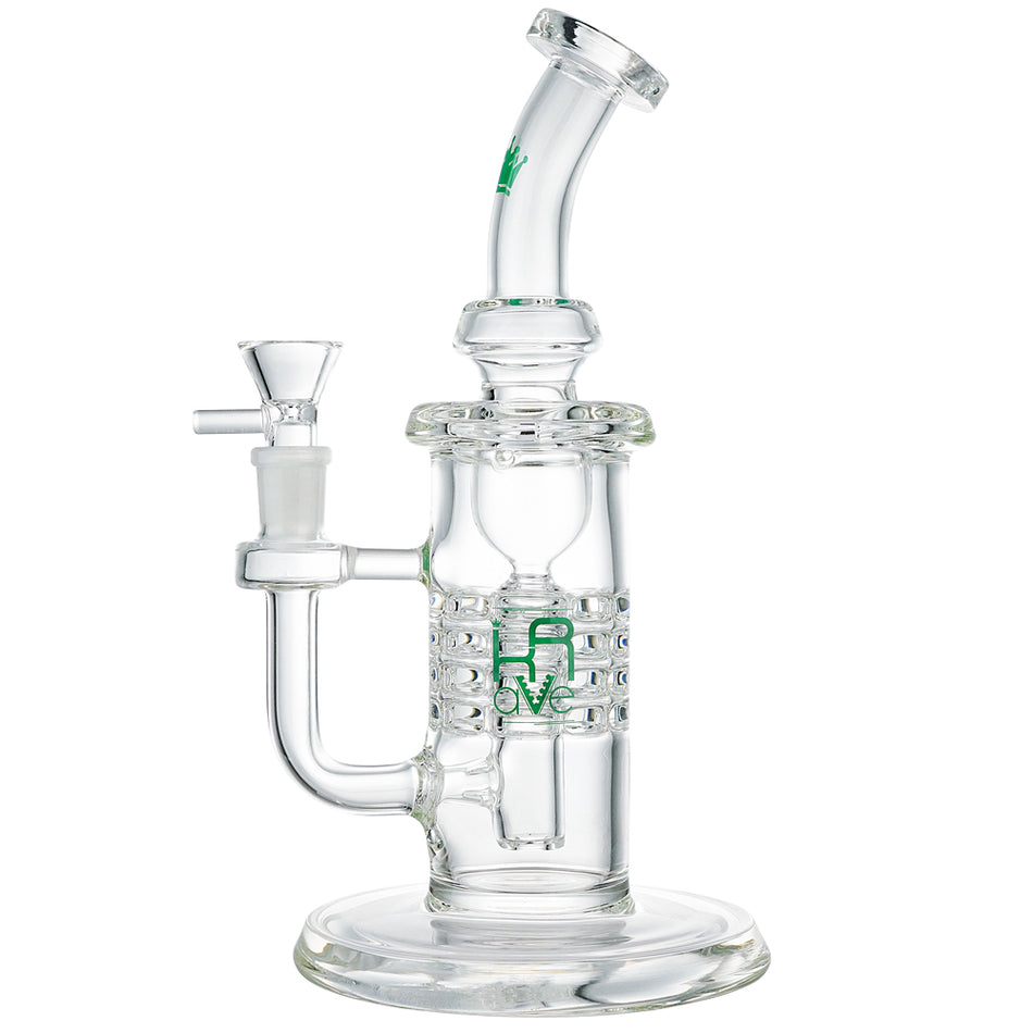 (WATER PIPE) 9" KRAVE WATER FALL - CLEAR GREEN
