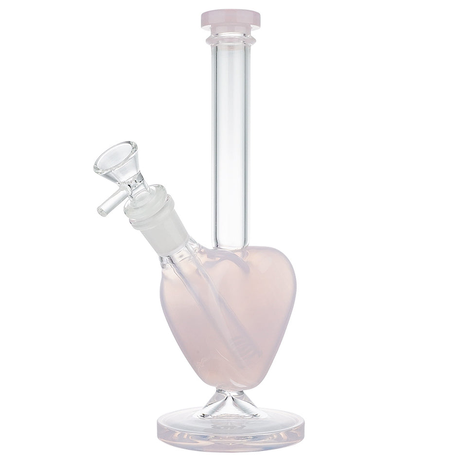(WATER PIPE) 10" LOVE HEART - JADE PINK
