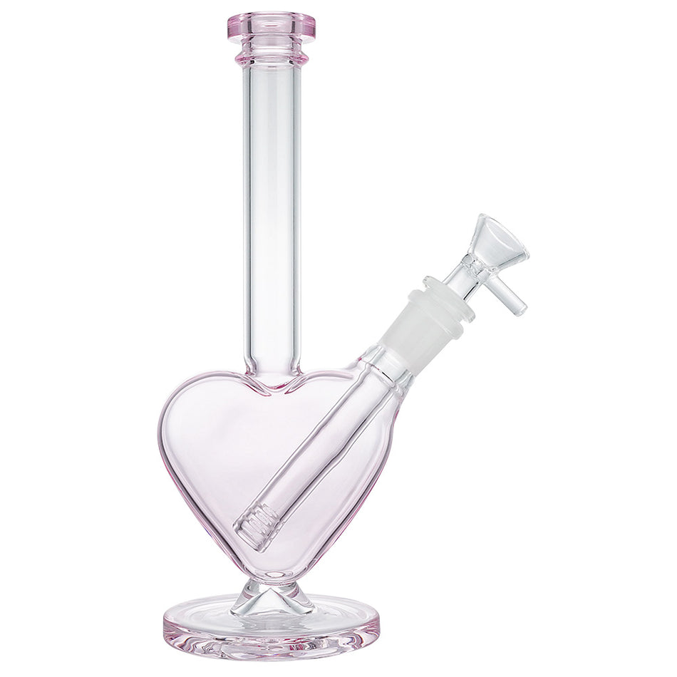 (WATER PIPE) 10" LOVE HEART - PINK