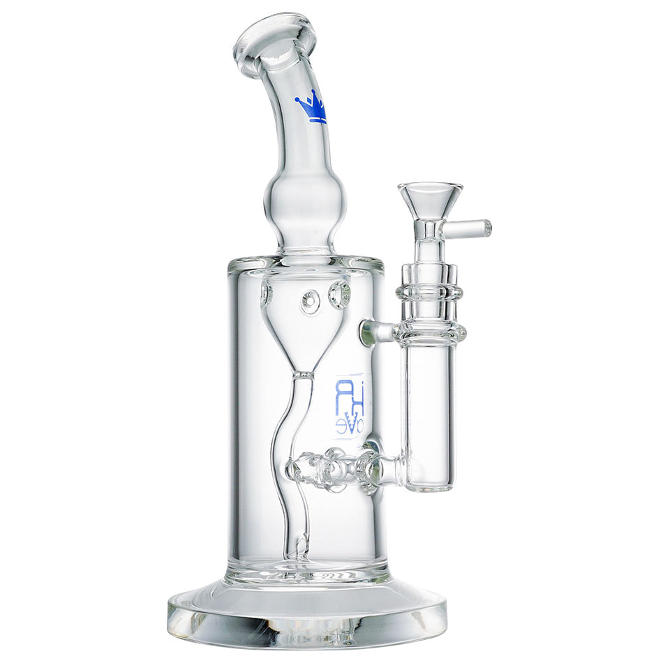 (WATER PIPE) 10" KRAVE INCYCLER - CLEAR BLUE