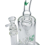 (WATER PIPE) 10" KRAVE INCYCLER - CLEAR GREEN