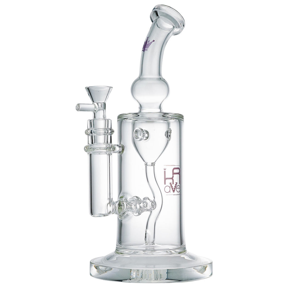 (WATER PIPE) 10" KRAVE INCYCLER - CLEAR PURPLE