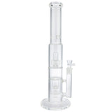 (WATER PIPE) 17.3" SOLID MULTI PERC - CLEAR