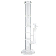 (WATER PIPE) 15.9" SOLID MULTI PERC - CLEAR