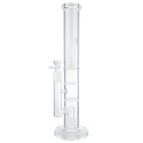 (WATER PIPE) 15.9" SOLID MULTI PERC - CLEAR