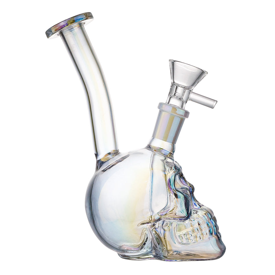 (RIG) 5.5 INCH SKULL - RAINBOW CLEAR