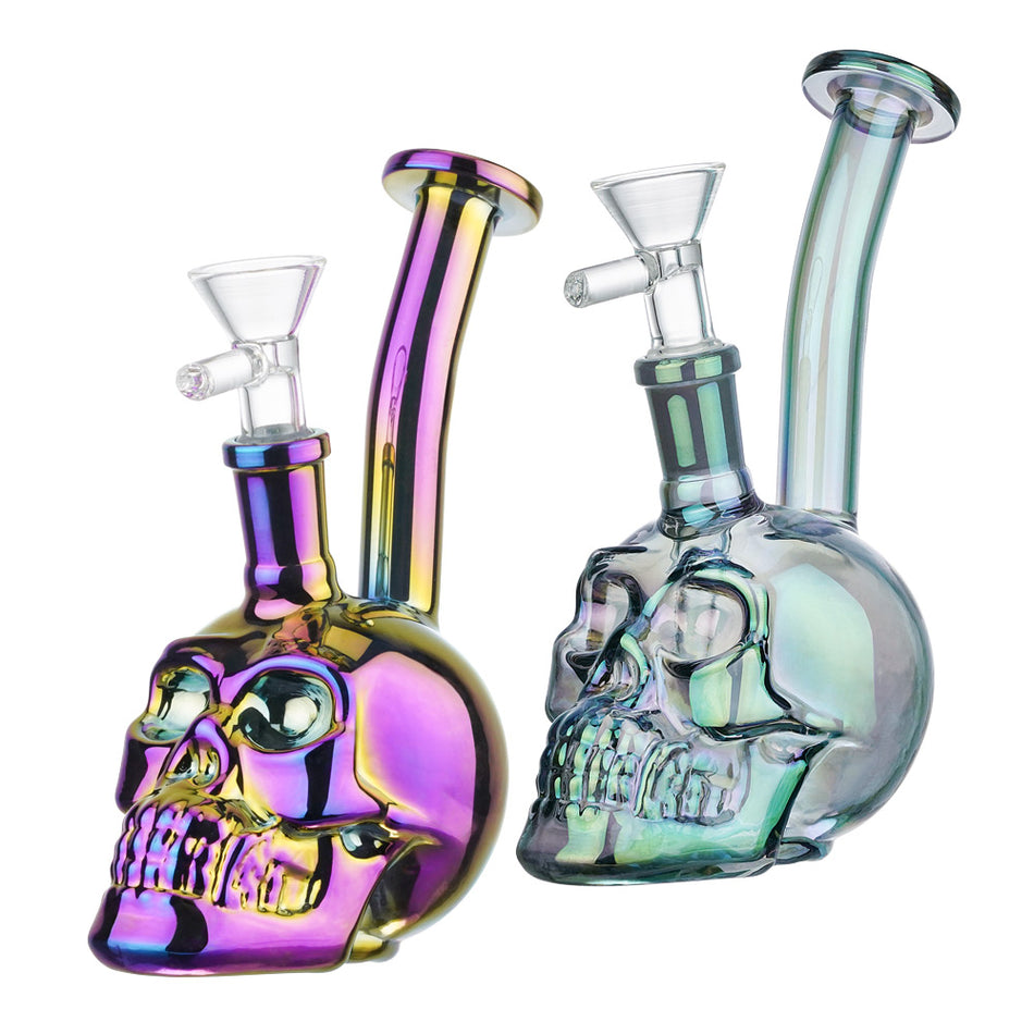 (RIG) 5.5 INCH SKULL - RAINBOW GREEN