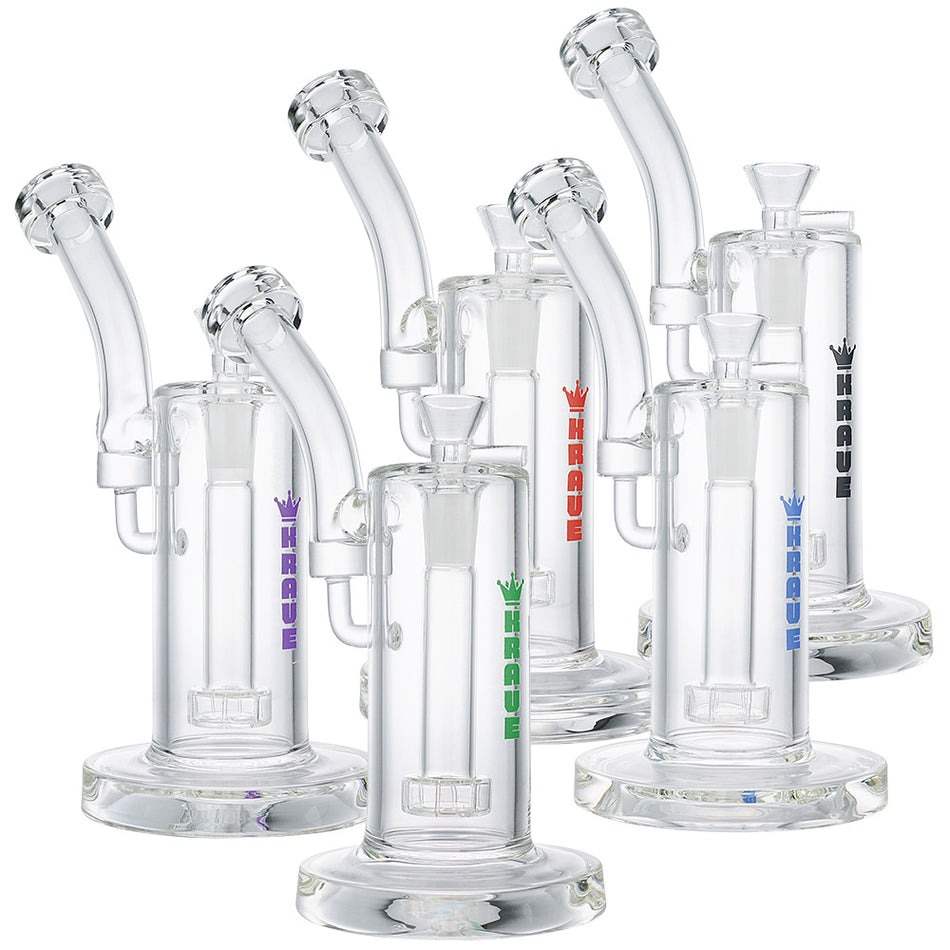 (WATER PIPE) 9.6" KRAVE HONEYCOMB - CLEAR PURPLE