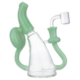 (RECYCLER) 7" TEAPOT WITH WHEEL GRIP - JADE GREEN