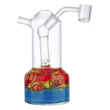 (WATER PIPE) 6" 3D WATER PIPE - RED MUSHROOMS