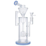 (WATER PIPE) 12.5" WATER DROPPER WITH HANDLES - JADE BLUE