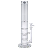(WATER PIPE) 15" TRIPLE DIFFUSER TUBE - CLEAR