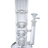 (WATER PIPE) 15" TRIPLE DIFFUSER TUBE - CLEAR