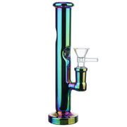 (WATER PIPE) 7" SHINY STRAIGHT BODY - CLEAR GREEN