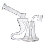 (WATER PIPE) 6" HIGH END "SIDE WINDER" - CLEAR
