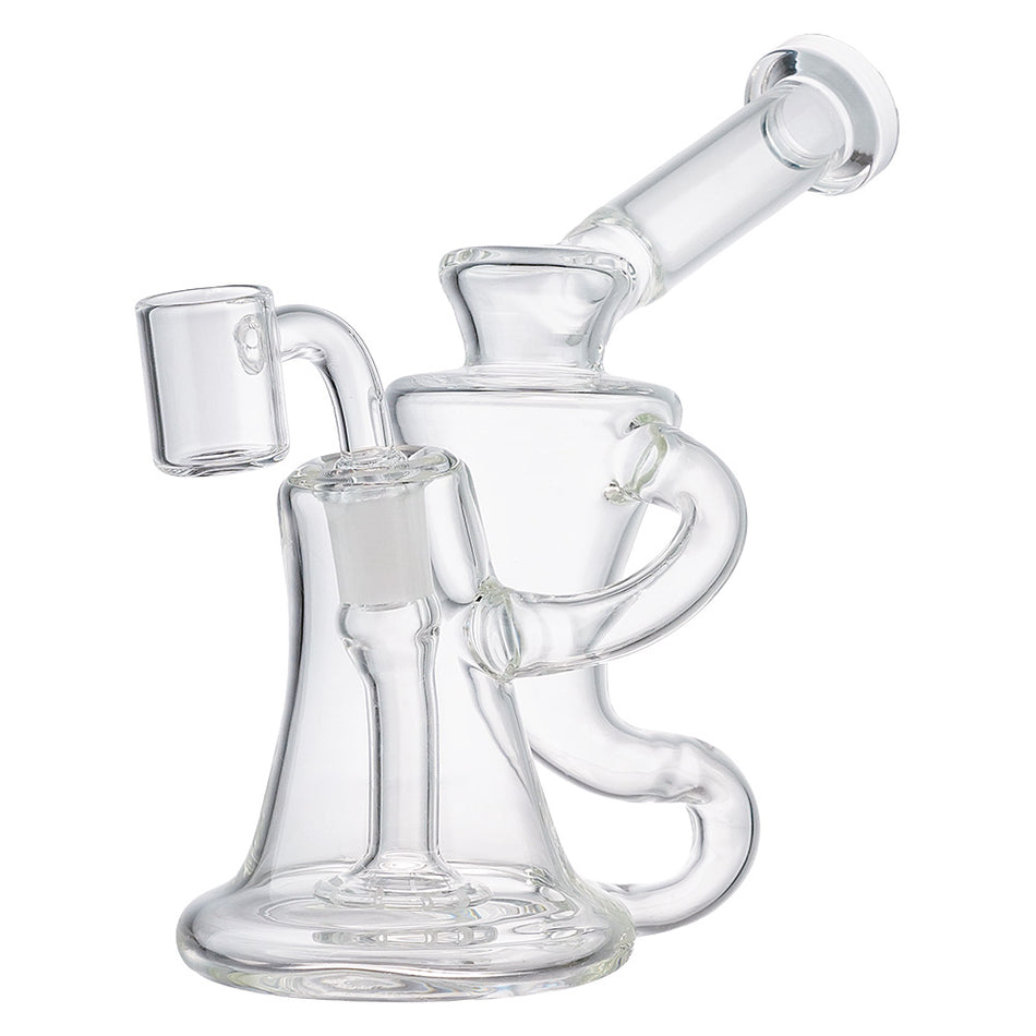 (WATER PIPE) 6" HIGH END "SIDE WINDER" - CLEAR