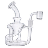 (WATER PIPE) 5.2" HIGH END "FLOW RECYCLER" - CLEAR