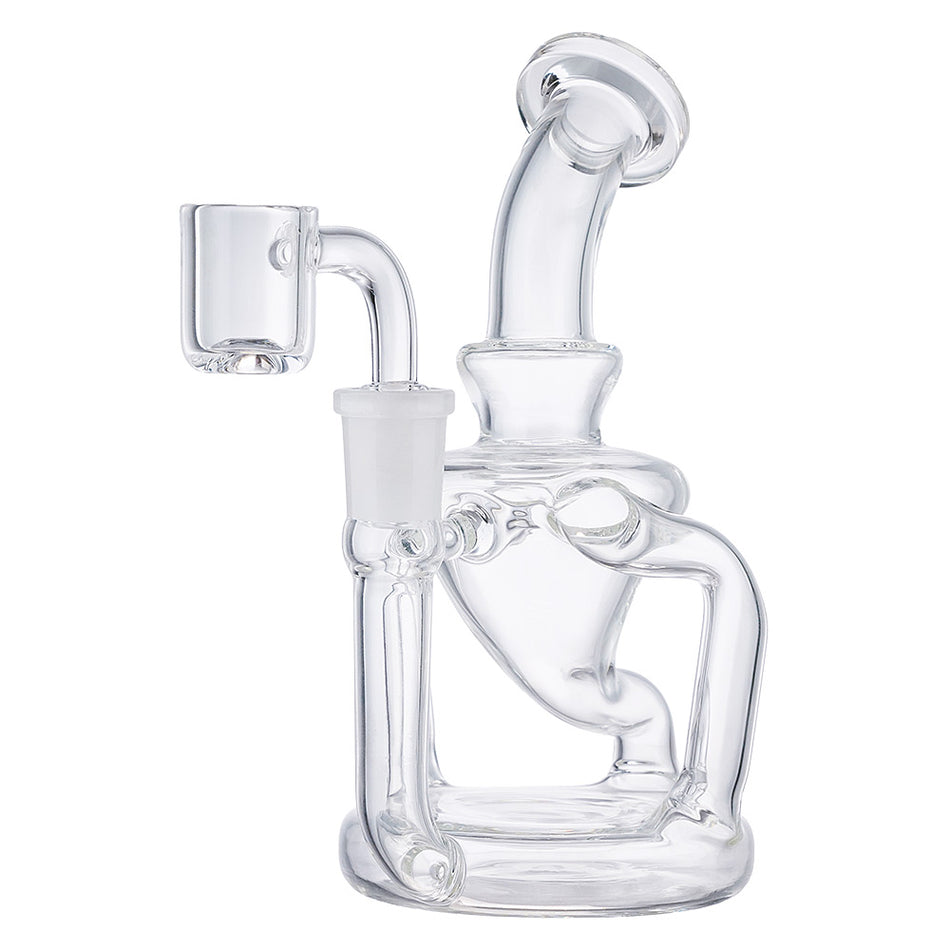 (WATER PIPE) 5.2" HIGH END "FLOW RECYCLER" - CLEAR