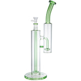 (WATER PIPE) 9" DOUBLE PERC AND DOUBLE BODY - GREEN