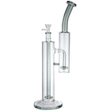 (WATER PIPE) 9" DOUBLE PERC AND DOUBLE BODY - SMOKEY GREY