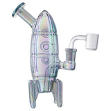 (WATER PIPE) 7" ROCKET - CLEAR PURPLE