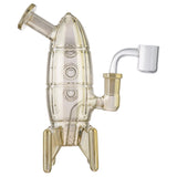 (WATER PIPE) 7" ROCKET - CLEAR GOLDEN